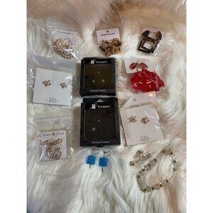 Fashion Jewelry Earrings Lot Stud Dangle Hoops New Carded Mixed Styles Bundle